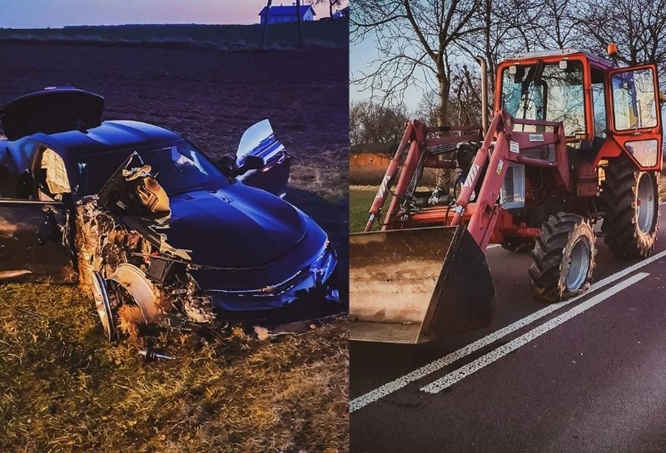 Chevrolet kontra ciągnik. Camaro totalnie zmasakrowane [FOTO]