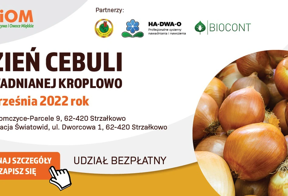 Dzień Cebuli Nawadnianej Kroplowo! Koniecznie zapisz datę!