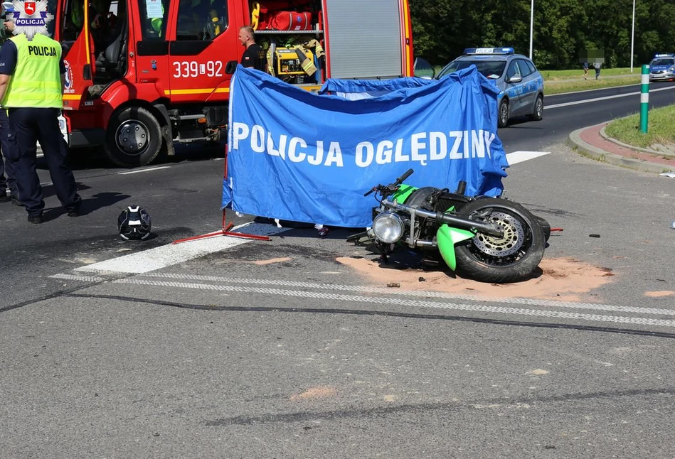 Lubelskie – Motocyklista zderzył się z ciągnikiem Ursus