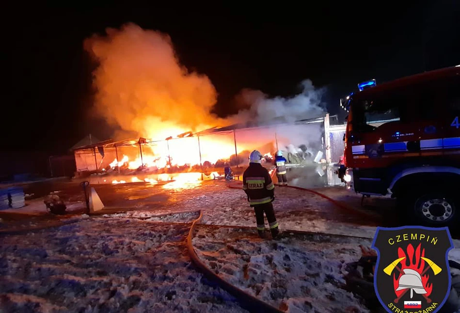 Ogromny pożar stadniny koni pod Kościanem. 17 koni zagrożonych [FOTO]