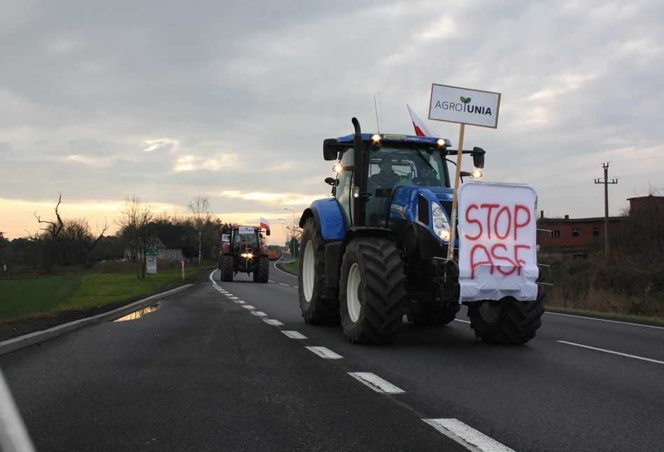 Protesty rolnicze: rolnicy żądają walki z ASF i… marketami