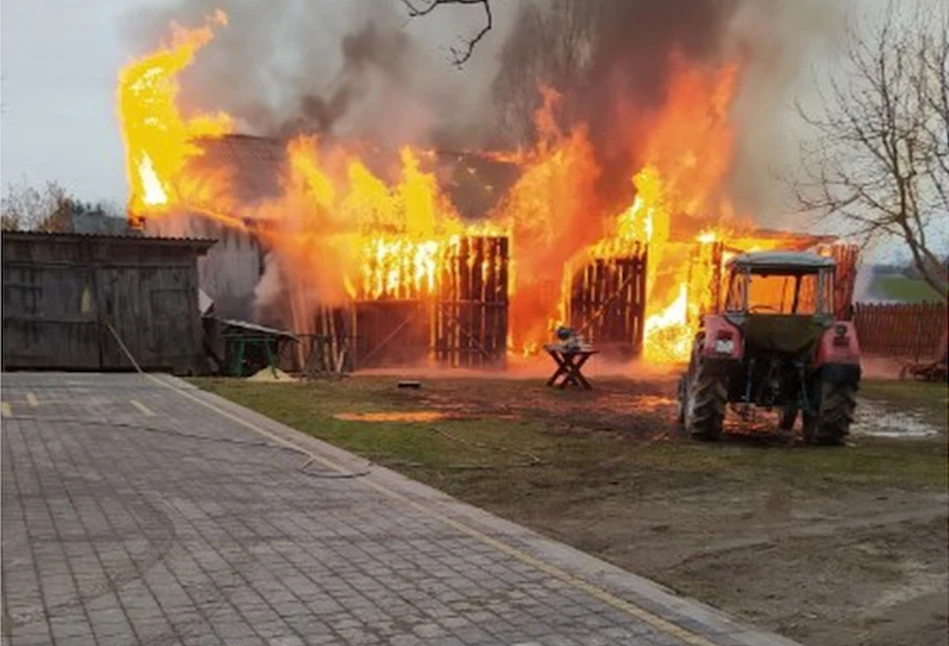 Bracia strażacy jadąc autem zauważyli pożar. Od razu ruszyli na pomoc!