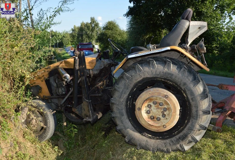 TRAGEDIA na drodze pod Zamościem. Nie żyje rolnik przygnieciony przez ciągnik