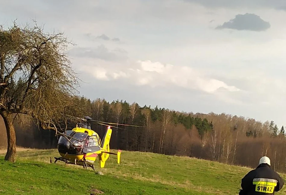 Ursus przygniótł 74-latka. Śmigłowcem LPR trafił do szpitala