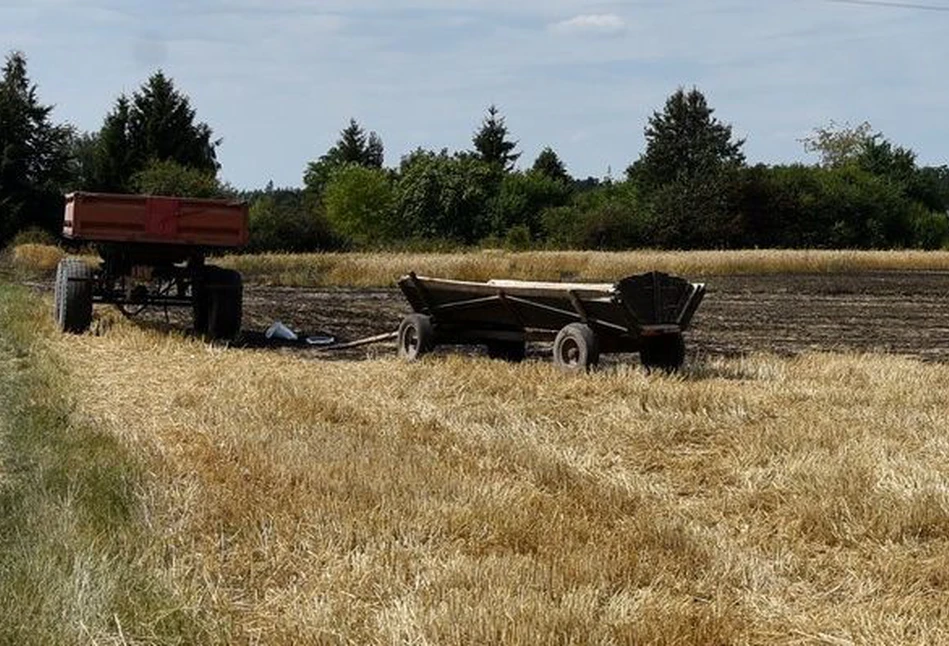 50-letni rolnik gasił pożar pola. Zapalił się na oczach matki