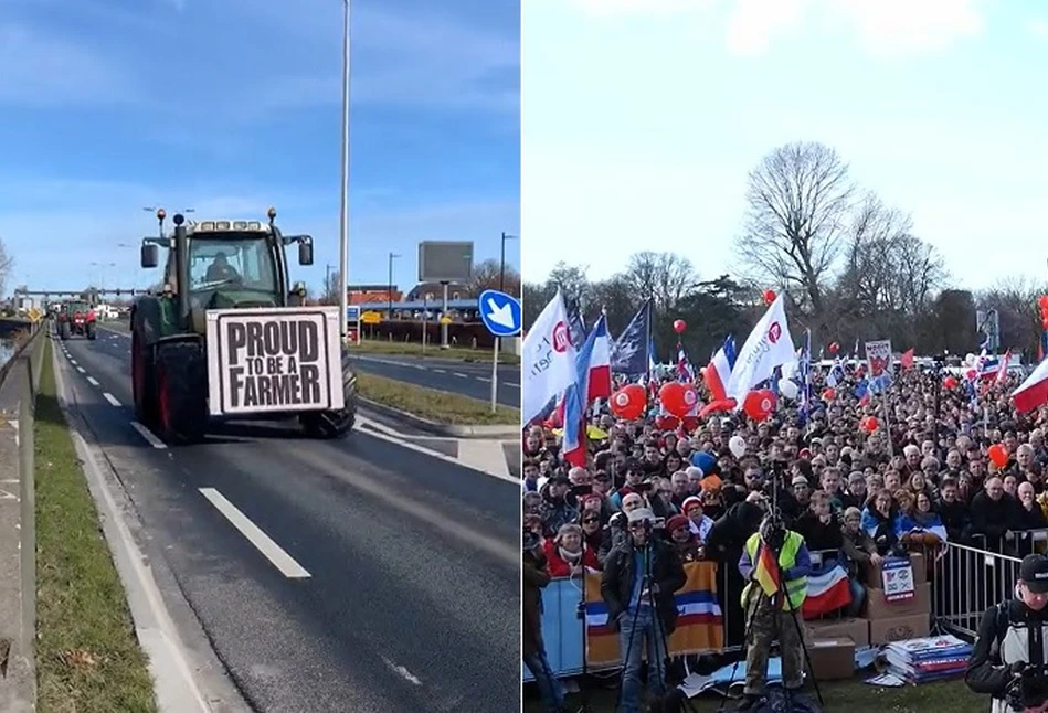 25 tys. rolników protestowało w Hadze. "Rząd wymyślił kłamstwo, aby okraść rolników z ziemi"