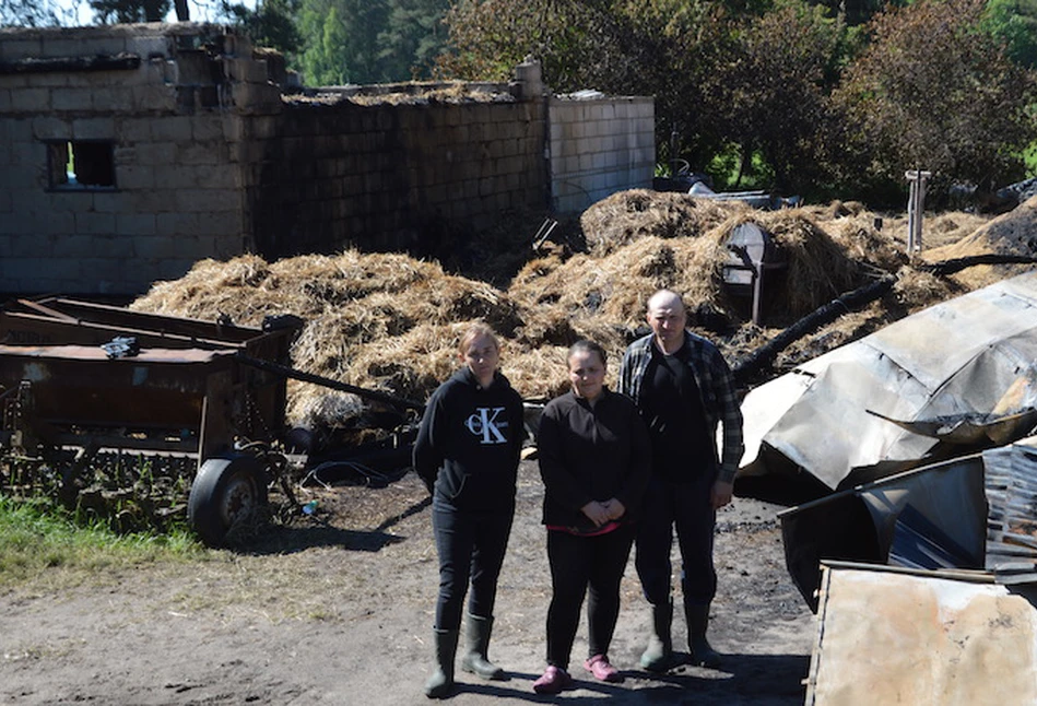 Dramat rodziny rolników spod Sokołowa. W 15 minut w pożarze stracili dorobek życia