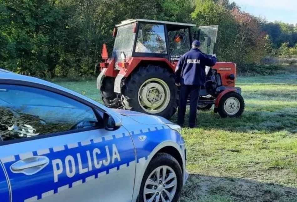 48-latek w ciągniku chciał zgubić policyjny patrol!