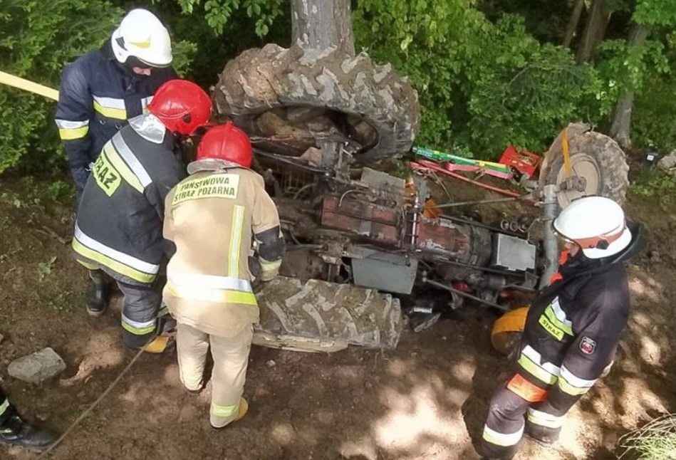 Rolnika przygniótł ciągnik. Akcja ratunkowa była trudna