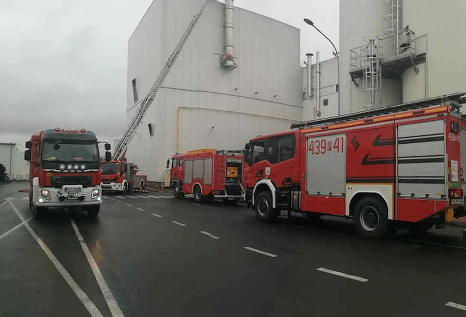 SM Gostyń – pożar strawił wieżę nowej proszkowni